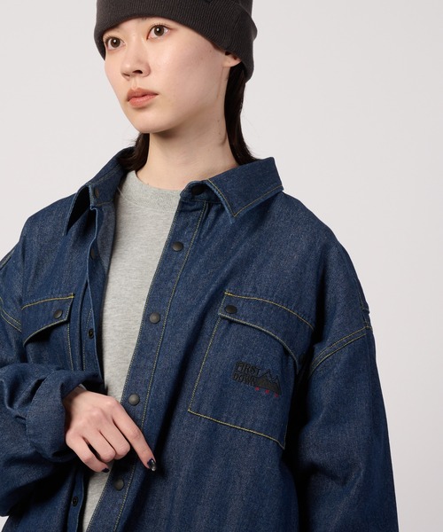 FIRST DOWN(ファーストダウン)の「デニム シャツ ブルゾン(ブルゾン・メンズ・インディゴブルー/ブラック・L/M/XL)」の13枚目の写真