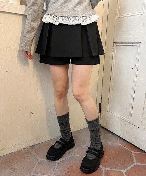 PHILLY(フィリー)の「スカートドッキングショートパンツ(その他パンツ・レディース・グレー/ブラック・FREE)」の12枚目の写真