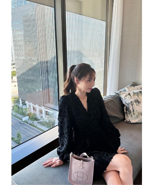 LUDICRUM(ルーディクルム)の「Botanical jacquard dress(ワンピース・レディース・ブラック/ホワイト・S/M)」の21枚目の写真