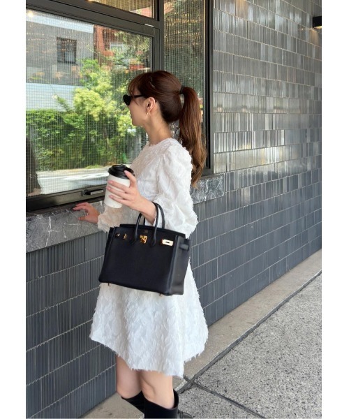 LUDICRUM(ルーディクルム)の「Botanical jacquard dress(ワンピース・レディース・ブラック/ホワイト・S/M)」の14枚目の写真