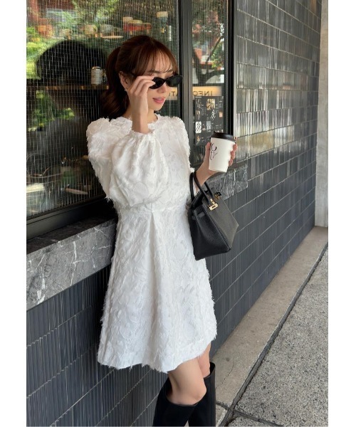 LUDICRUM(ルーディクルム)の「Botanical jacquard dress(ワンピース・レディース・ブラック/ホワイト・S/M)」の15枚目の写真