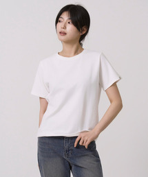 ベーシックテンション半袖Tシャツアイボリー