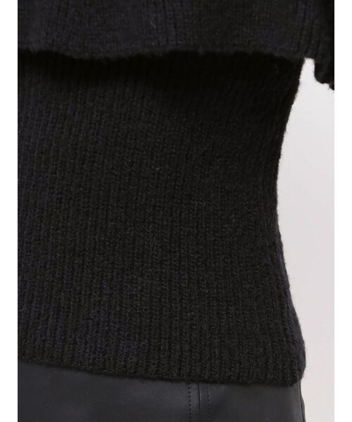 EATME（イートミー）の「フェイクファーストラップオフショルダーリブニット（ニット/セーター・レディース・アイボリー/ブラック・FREE）」の13枚目の写真