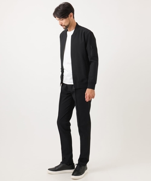 MICHEL KLEIN HOMME (ミッシェルクランオム)の「【セットアップ】ビックへリンボンスラックスパンツ(スラックス・メンズ・ブラック・MEDIUM/LARGE/X-LARGE)」の4枚目の写真