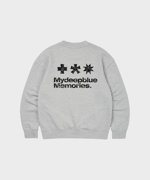 mydeepbluememories（マイディープブルーメモリーズ）の「90s MM SYMBOL LOGO MTM (GREY)（スウェット・レディース・グレー・FREE）」の3枚目の写真