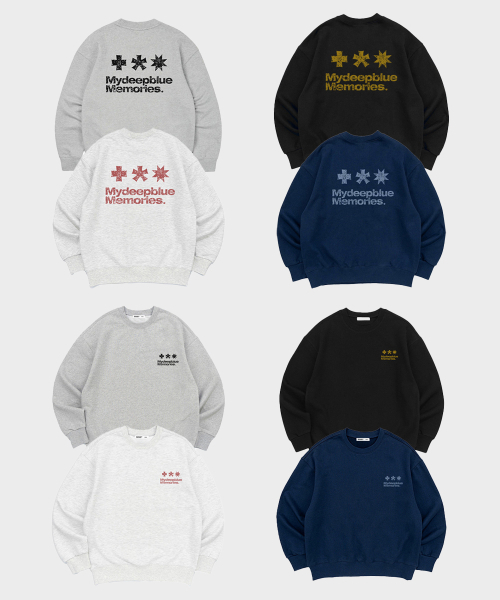 mydeepbluememories（マイディープブルーメモリーズ）の「90s MM SYMBOL LOGO MTM (GREY)（スウェット・レディース・グレー・FREE）」の2枚目の写真