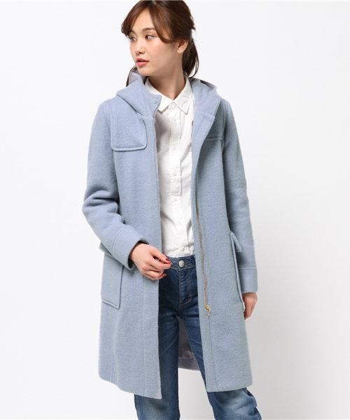 ikka（イッカ）の「Sdv シャギーダッフルコート（ダッフルコート・レディース・スカイブルー/ネイビー/ライトグレー・LARGE/MEDIUM）」の3枚目の写真