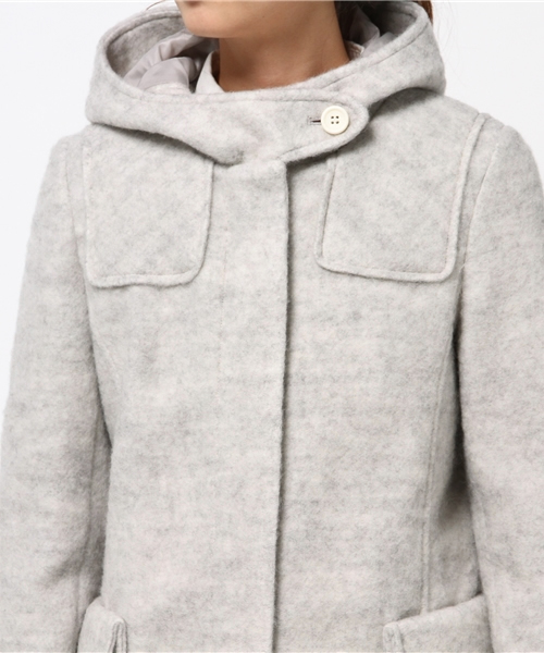 ikka（イッカ）の「Sdv シャギーダッフルコート（ダッフルコート・レディース・スカイブルー/ネイビー/ライトグレー・LARGE/MEDIUM）」の4枚目の写真