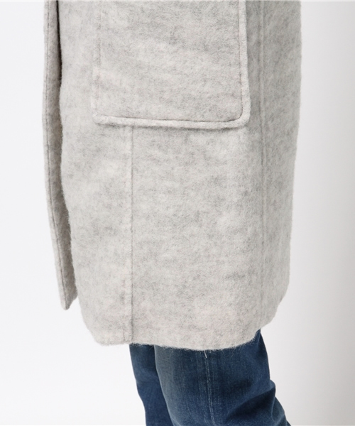 ikka（イッカ）の「Sdv シャギーダッフルコート（ダッフルコート・レディース・スカイブルー/ネイビー/ライトグレー・LARGE/MEDIUM）」の7枚目の写真