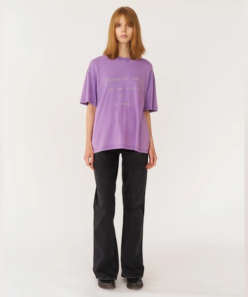 Stockholm Surfboard Club(ストックホルムサーフボードクラブ)の「Stockholm Surfboard Club/ストックホルムサーフボードクラブ 半袖Tシャツ Embroidered T-Shirt(Tシャツ/カットソー・メンズ・パープル・L/M)」の7枚目の写真