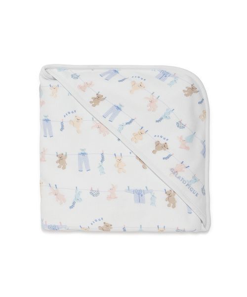 gelato pique(ジェラートピケ)の「【BABY】ウォッシングアニマル柄ブランケット(その他ベビー用品・キッズ・ブルー/オフホワイト・F)」の1枚目の写真
