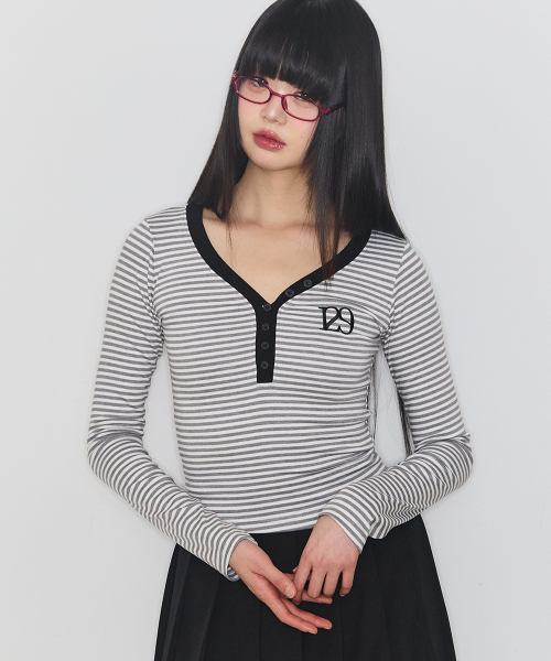 ILLIGO(イリゴ)の「129 ベーシックロングスリーブホワイトメランジ(Tシャツ/カットソー・レディース・その他・OS)」の2枚目の写真
