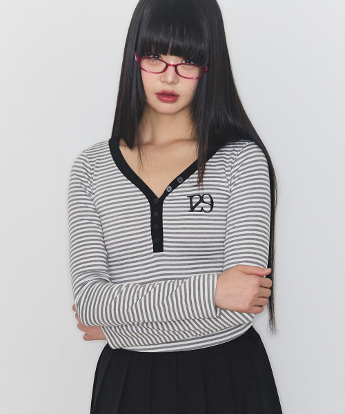 ILLIGO(イリゴ)の「129 ベーシックロングスリーブホワイトメランジ(Tシャツ/カットソー・レディース・その他・OS)」の3枚目の写真