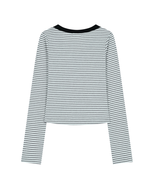ILLIGO(イリゴ)の「129 ベーシックロングスリーブホワイトメランジ(Tシャツ/カットソー・レディース・その他・OS)」の5枚目の写真