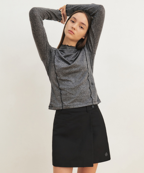 CITYBREEZE(シティブリーズ)の「ラップミニスカート_BLACK(スカート・レディース・ブラック・S/M)」の3枚目の写真
