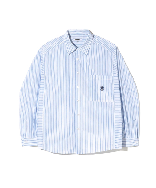 LORES(ロアス)の「Paneled Stripe Shirts - White(シャツ/ブラウス・レディース・その他・L/XL)」の1枚目の写真