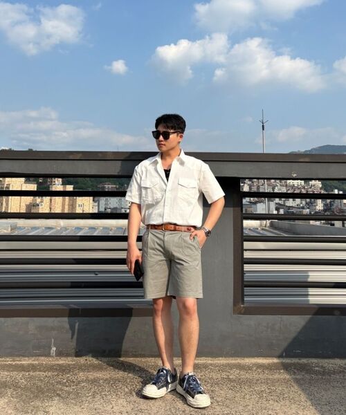 ANALOG MOOD(アナログムード)の「コットンピンタックショートパンツ(ホワイト)(その他パンツ・メンズ・その他・L/XL)」の2枚目の写真