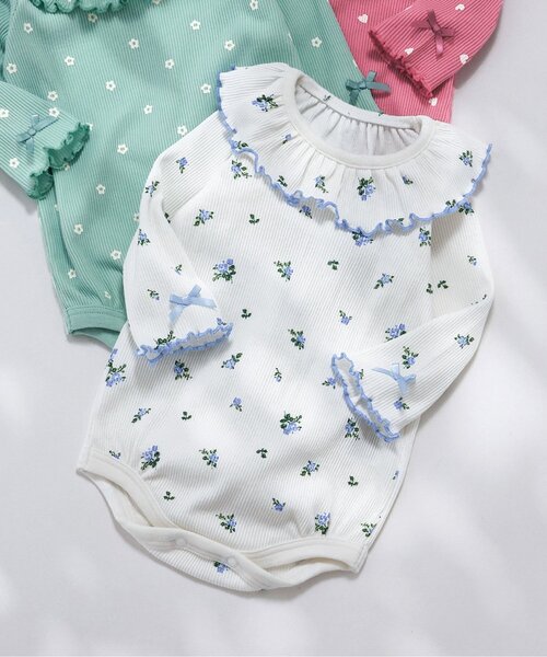 apres les cours(アプレレクール)の「【WEB限定】 メロウリブボディスーツ(ロンパース・キッズ・ピンク/ミント/その他3・80/70)」の1枚目の写真