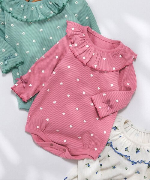 apres les cours(アプレレクール)の「【WEB限定】 メロウリブボディスーツ(ロンパース・キッズ・ピンク/ミント/その他3・80/70)」の3枚目の写真