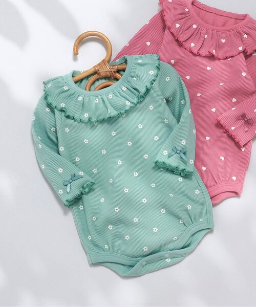 apres les cours(アプレレクール)の「【WEB限定】 メロウリブボディスーツ(ロンパース・キッズ・ピンク/ミント/その他3・80/70)」の2枚目の写真