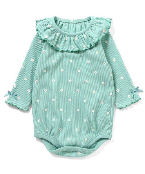 apres les cours(アプレレクール)の「【WEB限定】 メロウリブボディスーツ(ロンパース・キッズ・ピンク/ミント/その他3・80/70)」の6枚目の写真