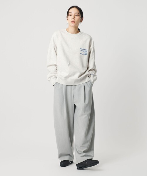 BEAUTY&YOUTH UNITED ARROWS（ビューティーアンドユースユナイテッドアローズ）の「コットン裏毛 ロゴスウェット プルオーバー（スウェット・レディース・ライトグレー/ダークグレー/ライラック・FREE）」の6枚目の写真