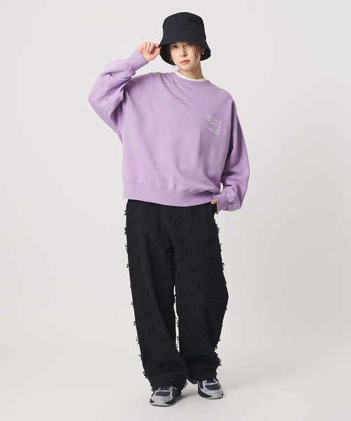 BEAUTY&YOUTH UNITED ARROWS（ビューティーアンドユースユナイテッドアローズ）の「コットン裏毛 ロゴスウェット プルオーバー（スウェット・レディース・ライトグレー/ダークグレー/ライラック・FREE）」の9枚目の写真