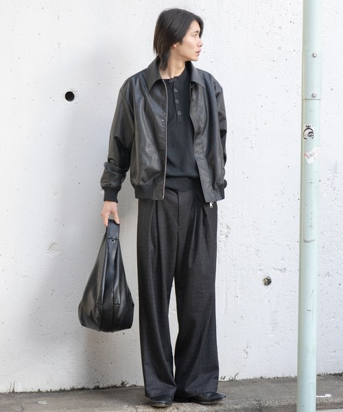 SINSS(シンス)の「High gauge henley neck knit / ハイゲージヘンリーネックニット(ニット/セーター・メンズ・ブラック/チャコール・X-SMALL/LARGE/MEDIUM/SMALL)」の8枚目の写真