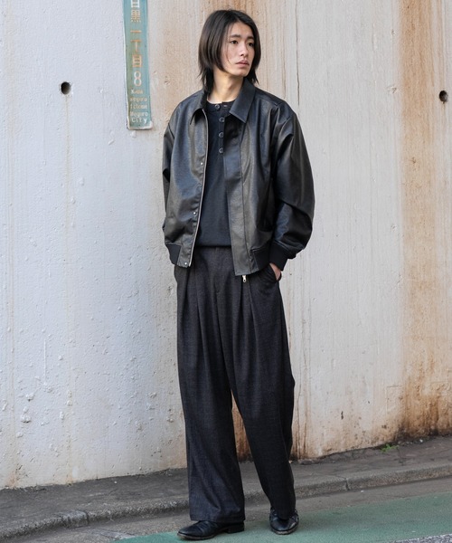 SINSS(シンス)の「High gauge henley neck knit / ハイゲージヘンリーネックニット(ニット/セーター・メンズ・ブラック/チャコール・X-SMALL/LARGE/MEDIUM/SMALL)」の13枚目の写真