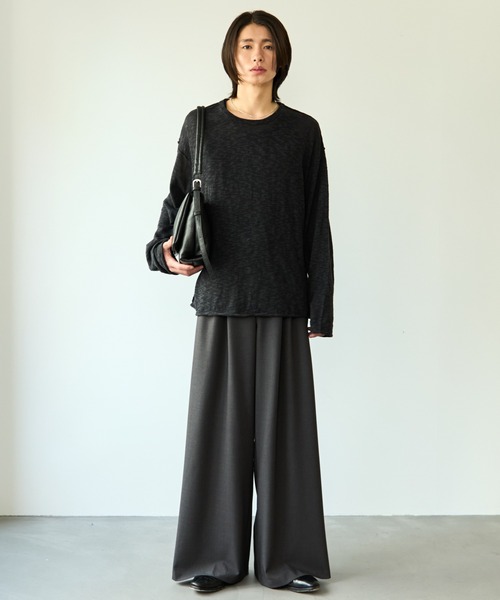 High gauge henley neck knit / ハイゲージヘンリーネックニット