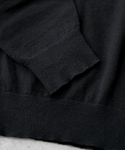 High gauge henley neck knit / ハイゲージヘンリーネックニット