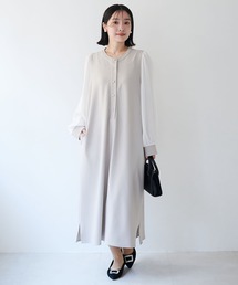 anyfee（エニフィー）の「【anyfee/大きいサイズ】微シアースリーブフレアワンピース《セレモニー/オケージョン》(2026SS)（ドレス）」