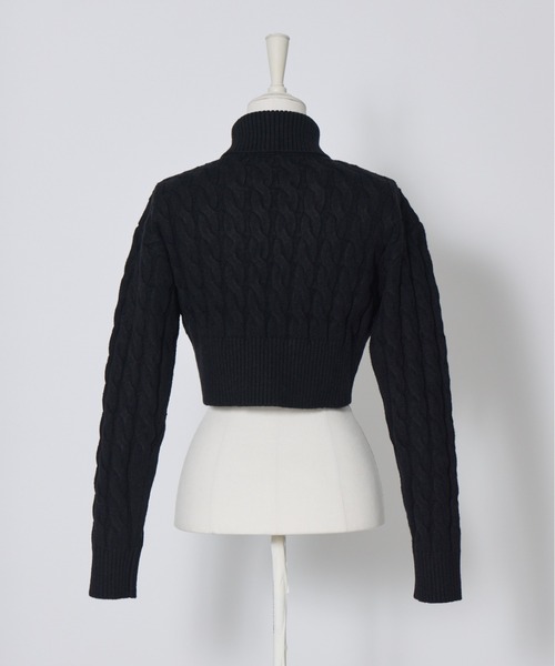 AVENCHUMU(アバンチュウム)の「Brass knuckle cable knit tops(ニット/セーター・レディース・ホワイト/ピンク/ブラック・FREE)」の14枚目の写真