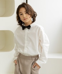 chil2（チルツー）の「蝶ネクタイ付き ノーカラー長袖シャツ（シャツ/ブラウス）」