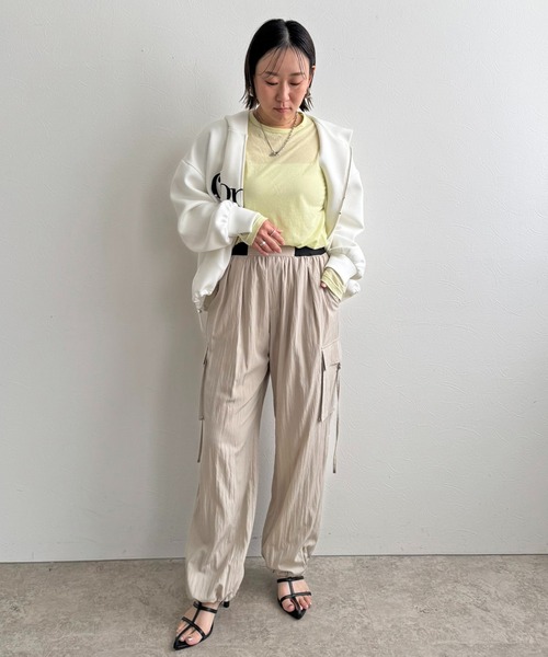 LHELBIE(レルビエ)の「【2WAY】ドロストヘムカーゴパンツ(カーゴパンツ・レディース・カーキ/ライトベージュ/ブラック・M)」の22枚目の写真