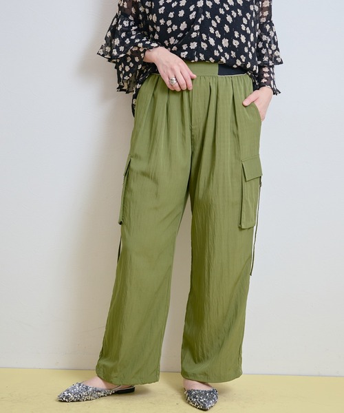 LHELBIE(レルビエ)の「【2WAY】ドロストヘムカーゴパンツ(カーゴパンツ・レディース・カーキ/ライトベージュ/ブラック・M)」の6枚目の写真