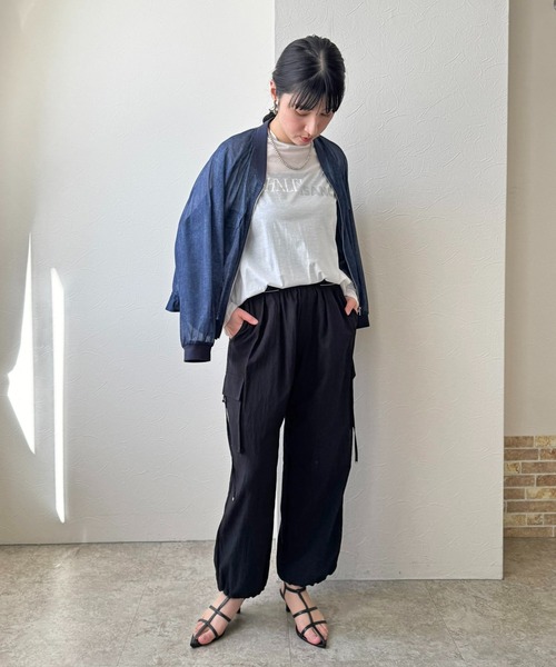 LHELBIE(レルビエ)の「【2WAY】ドロストヘムカーゴパンツ(カーゴパンツ・レディース・カーキ/ライトベージュ/ブラック・M)」の19枚目の写真