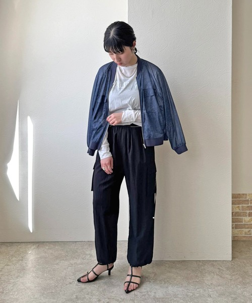 LHELBIE(レルビエ)の「【2WAY】ドロストヘムカーゴパンツ(カーゴパンツ・レディース・カーキ/ライトベージュ/ブラック・M)」の9枚目の写真