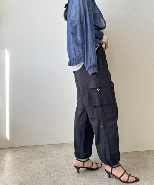 LHELBIE(レルビエ)の「【2WAY】ドロストヘムカーゴパンツ(カーゴパンツ・レディース・カーキ/ライトベージュ/ブラック・M)」の10枚目の写真