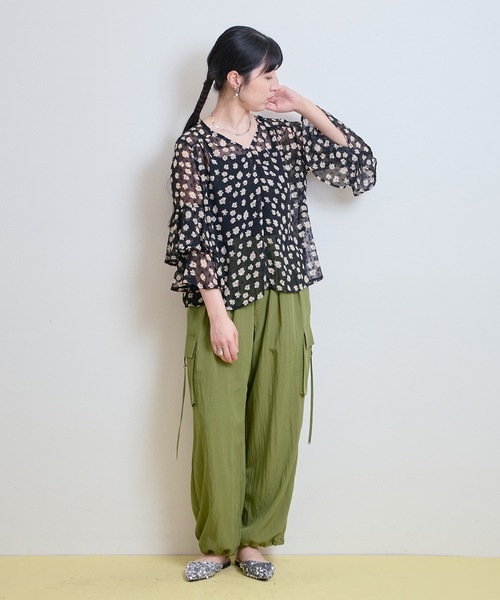 LHELBIE(レルビエ)の「【2WAY】ドロストヘムカーゴパンツ(カーゴパンツ・レディース・カーキ/ライトベージュ/ブラック・M)」の18枚目の写真