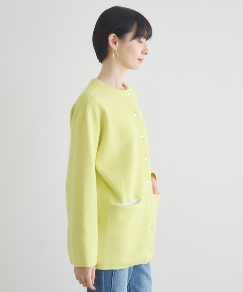 Paradise Picnic（パラダイスピクニック）の「ダブルフェイスニットカーディガン（カーディガン/ボレロ・レディース・チャコールグレー/アイボリー/イエロー・FREE）」の22枚目の写真