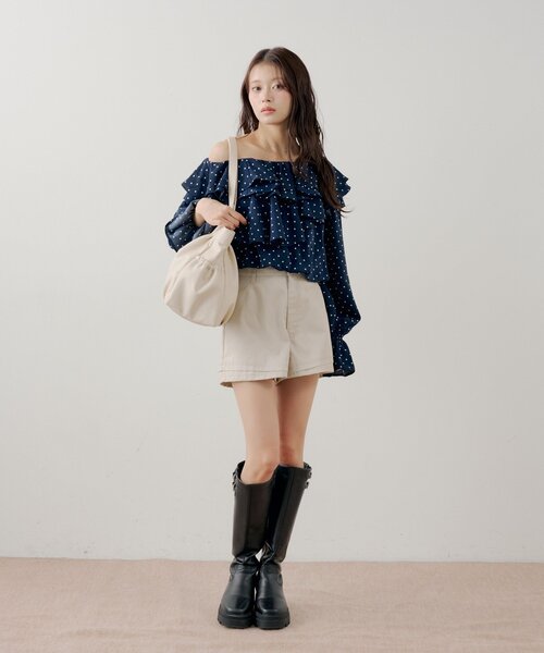 Chico(チコ)の「BIGギャザートートバッグ(トートバッグ・レディース・ピンク系その他3/ブラック/アイボリー/ベージュ系その他3・FREE)」の9枚目の写真