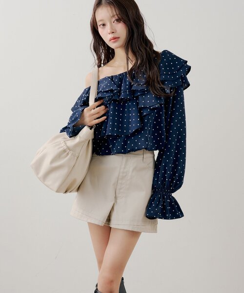 Chico(チコ)の「BIGギャザートートバッグ(トートバッグ・レディース・ピンク系その他3/ブラック/アイボリー/ベージュ系その他3・FREE)」の10枚目の写真