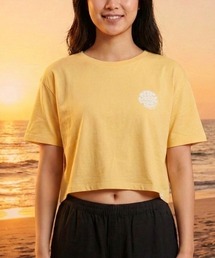 RIP CURL（リップカール）の「【RIP CURL リップカール】WETTIE ICON TEE II/ショート丈(短丈）バックプリントTシャツ（Tシャツ/カットソー）」