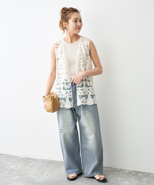 Spick & Span（スピックアンドスパン）の「《WEB限定サイズ有り / 追加》5 1/2 TUCKBARREL DENIM（デニムパンツ・レディース・ブルー系その他/サックスブルー・28/27/26）」の8枚目の写真