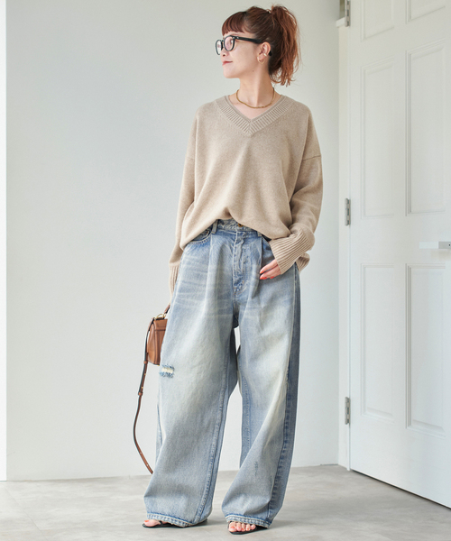 Spick & Span（スピックアンドスパン）の「《WEB限定サイズ有り / 追加》5 1/2 TUCKBARREL DENIM（デニムパンツ・レディース・ブルー系その他/サックスブルー・28/27/26）」の7枚目の写真