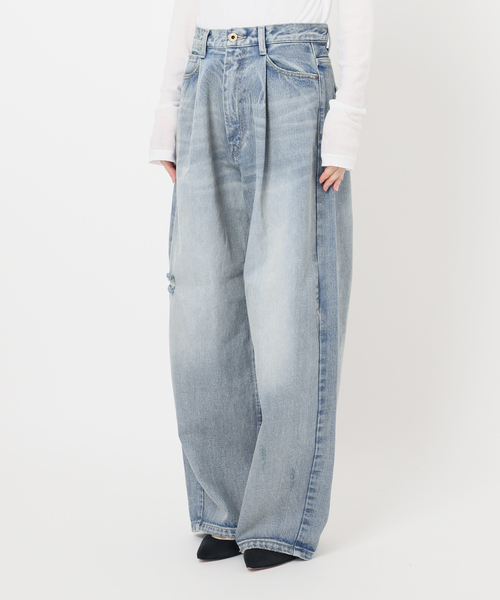 Spick & Span（スピックアンドスパン）の「《WEB限定サイズ有り / 追加》5 1/2 TUCKBARREL DENIM（デニムパンツ・レディース・ブルー系その他/サックスブルー・28/27/26）」の11枚目の写真