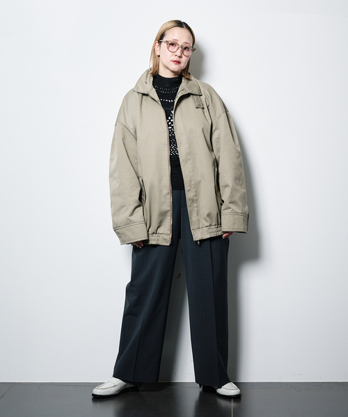CITYSHOP（シティーショップ）の「LAYERED LIKE SLACKS：パンツ（スラックス・レディース・ブラック/グレー・38/36）」の13枚目の写真