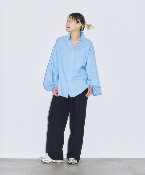 CITYSHOP（シティーショップ）の「LAYERED LIKE SLACKS：パンツ（スラックス・レディース・ブラック/グレー・38/36）」の15枚目の写真