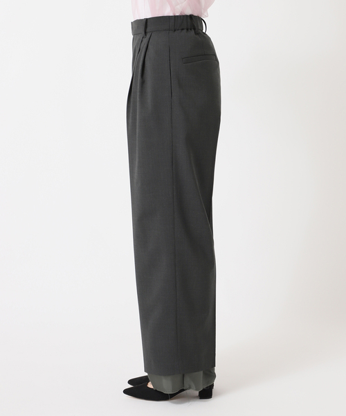 CITYSHOP（シティーショップ）の「LAYERED LIKE SLACKS：パンツ（スラックス・レディース・ブラック/グレー・38/36）」の22枚目の写真